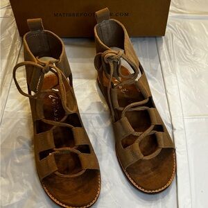 Matisse Tan Suede Gladiator Sandals